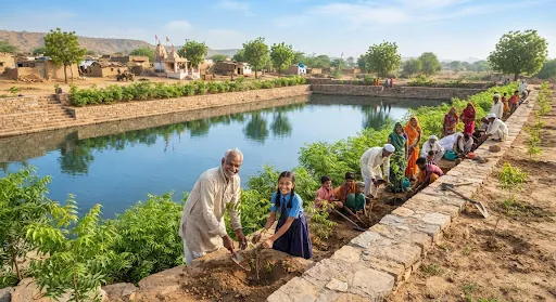 पर्यावरण एवं जल संरक्षण मार्गदर्शिका का आवरण पृष्ठ
